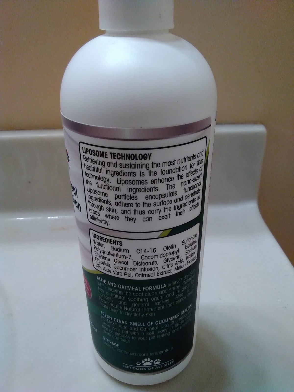 K9 Pro Aloe and Oatmeal Cucumber Melon Dog Shampoo Review