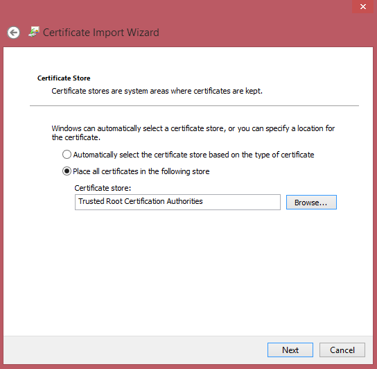 How to install SSL certificate from .pem file