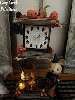 OOAK Spooky Halloween Clock Tower With Mouse Witch