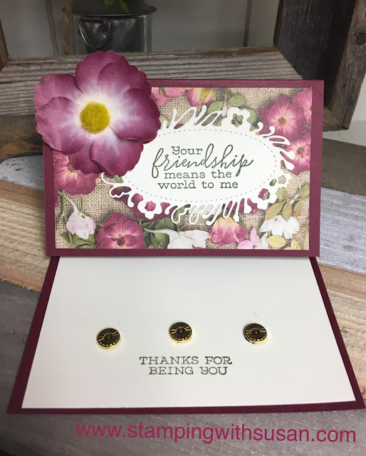 Stampin' Up!, Pressed Petals Suite, Petal Labels Die, Pressed Petal Speciality Washi Tape, Perennial Essence Floral Centers