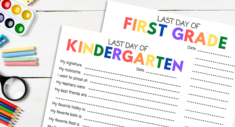 Free Last Day of School Printables for Every Grade | Sunny Day Family