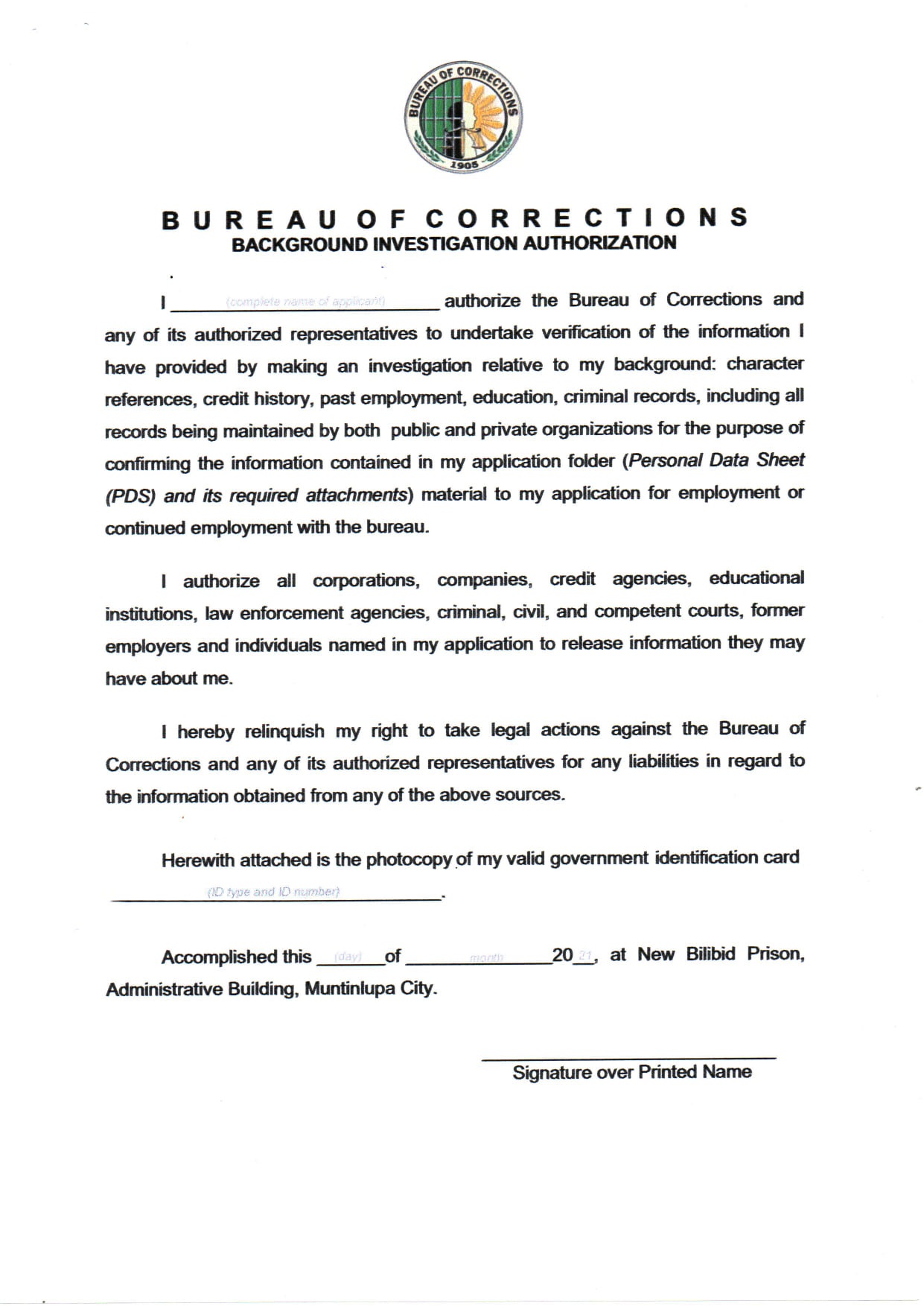 job application sample letter of intent for bucor