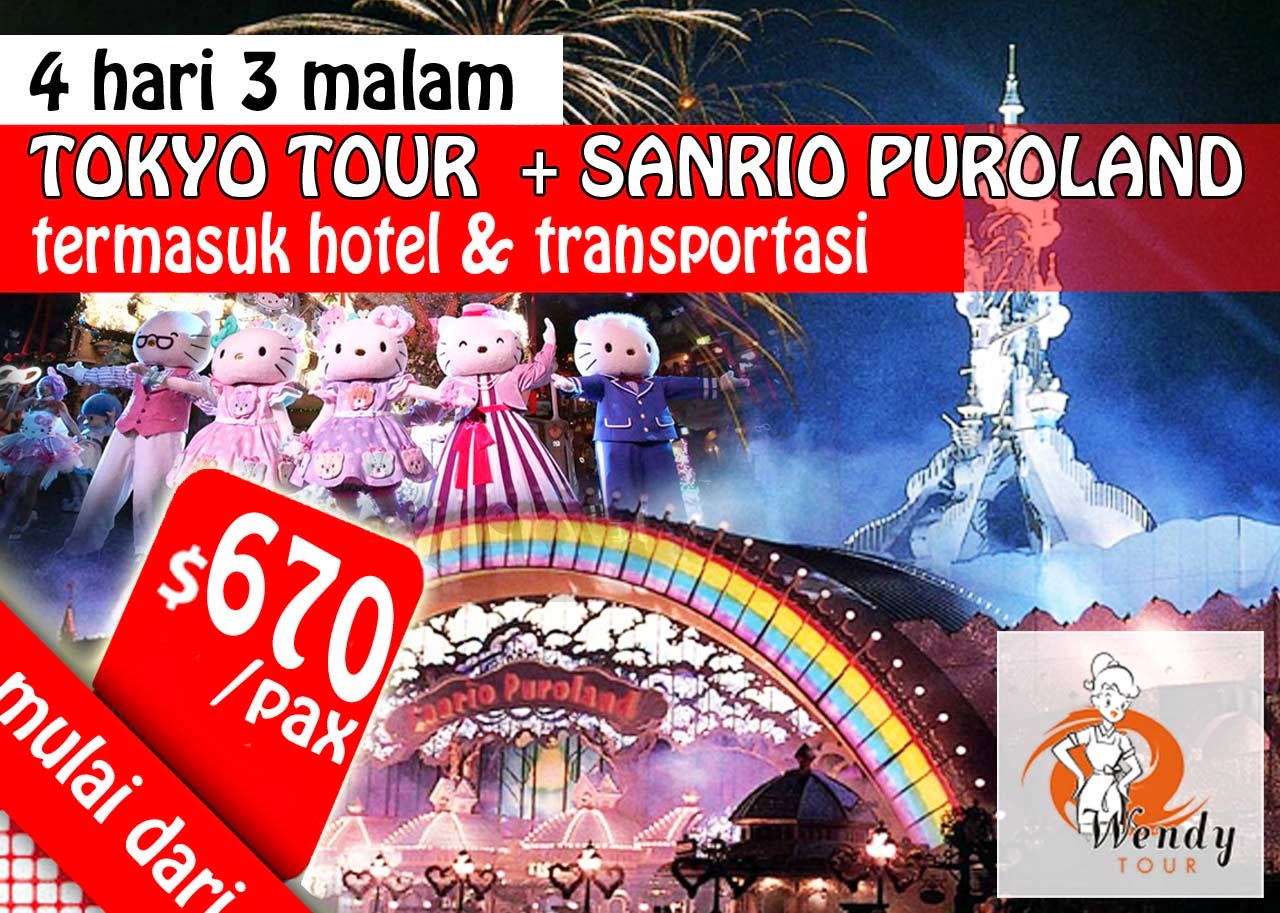 TOKYO TOUR MURAH + SANRIO PUROLAND