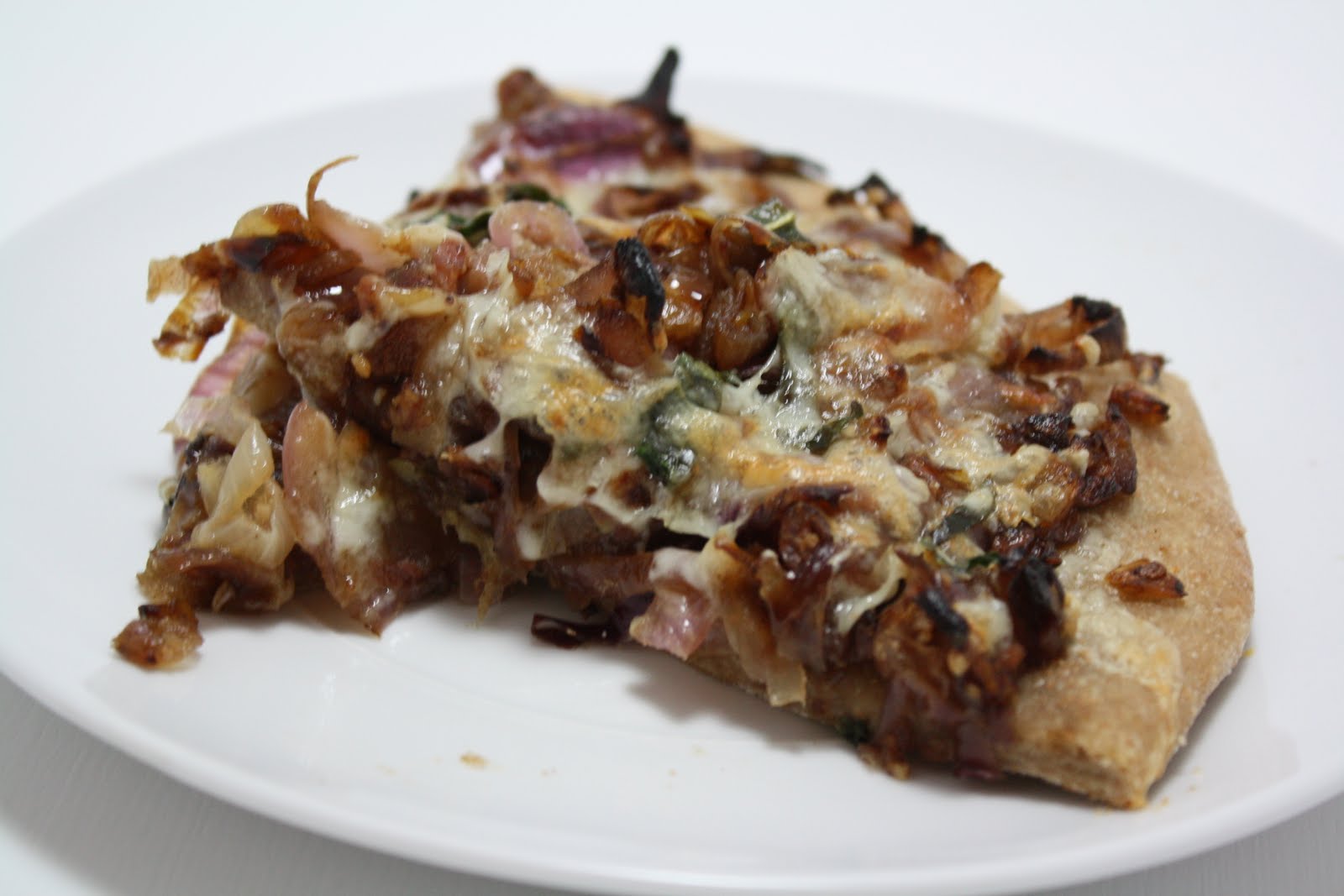 Cupcakes & Combat Boots Fontina, Caramelized Onion & Pancetta Pizza