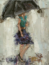 trotter kathryn umbrella rain morris dancing painting umbrellas paris artist paintings ladies american lady oil paint tutt canvas painters dance