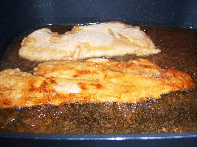 This is flounder a white fish that is thin fish that's flat like a doormat and delicious egg coated and fried to make this recipe Flounder Francese