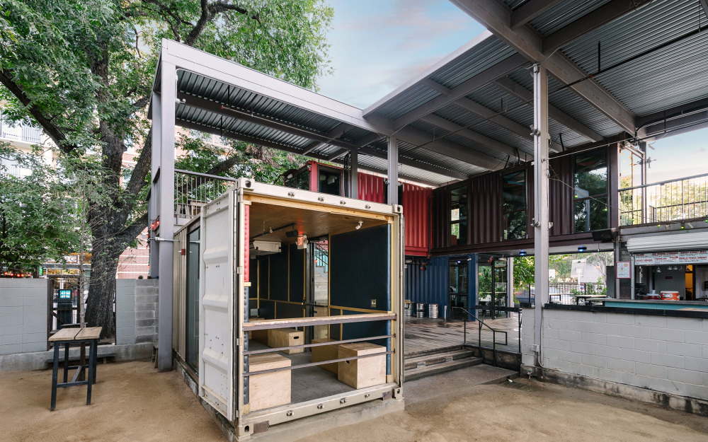Shipping Container Homes & Buildings Shipping Container Bar, Austin, Texas