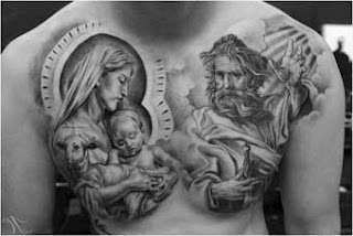 Desenho tattoo religiosa