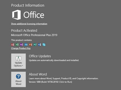 Microsoft Office 2019 Proplus 1808 Product Key