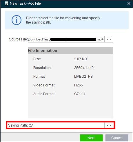 convert Hikvision recording files using VSPlayer