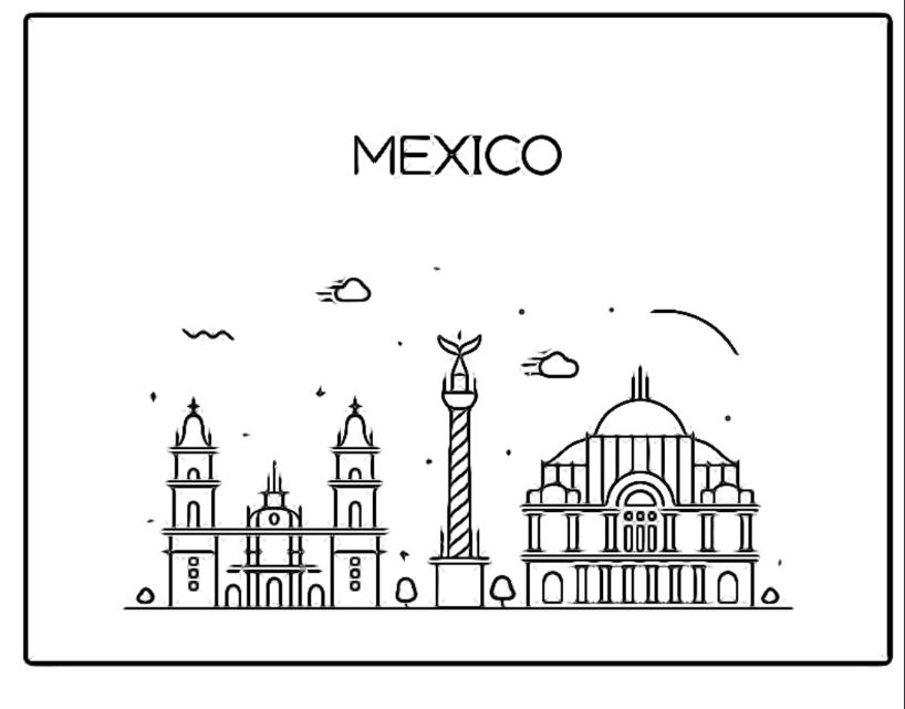 Monumentos de México colorear - Jugar y Colorear