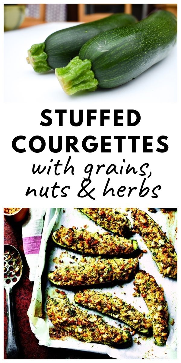 Stuffed Courgettes with Bulgur Wheat and Preserved Lemon Tinned Tomatoes