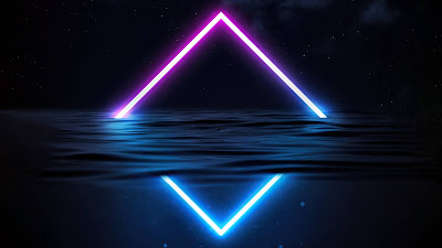 HD Wallpaper Abstract Glowing Neon Triangle