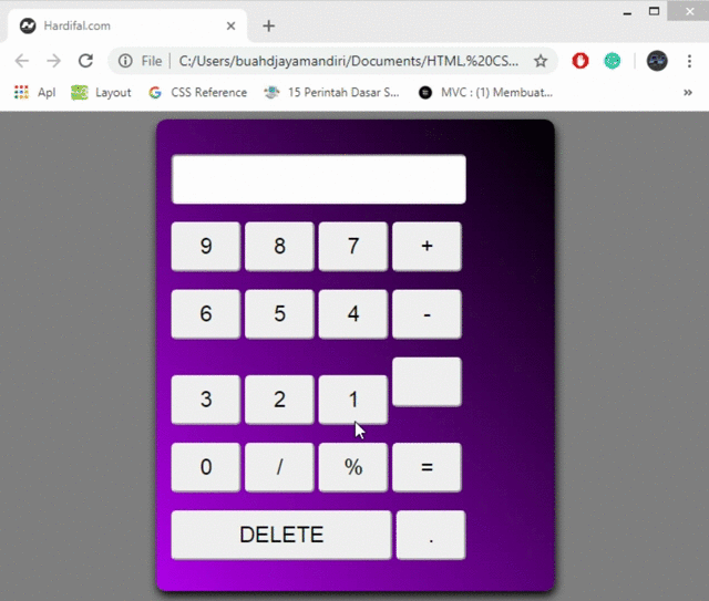 Script Html Untuk Membuat Aplikasi Kalkulator Sederhana