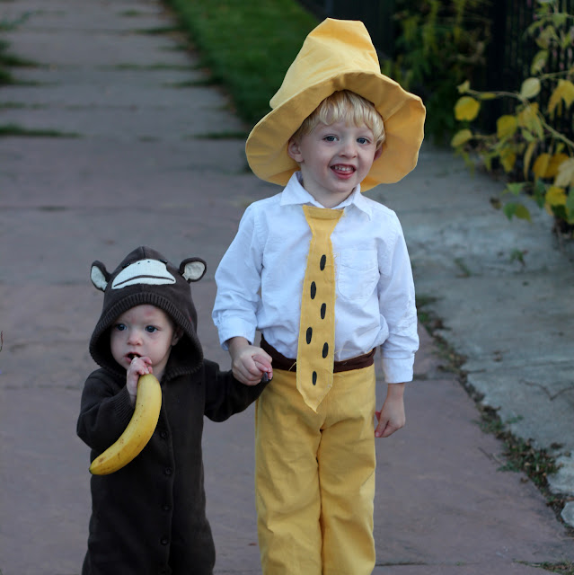 2011 halloween costumes- the man with the yellow hat and curious george