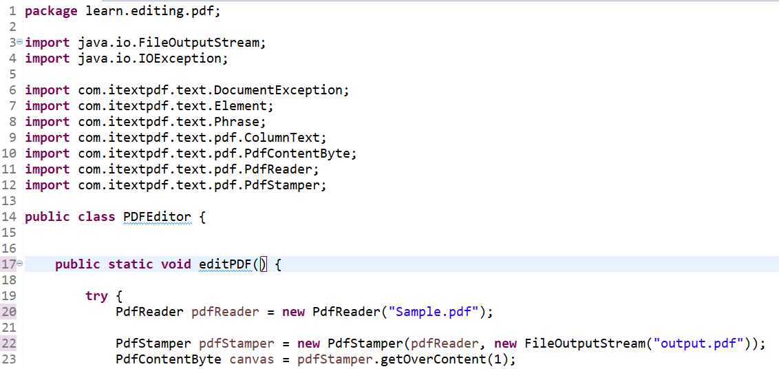 Working with PDF files in Java