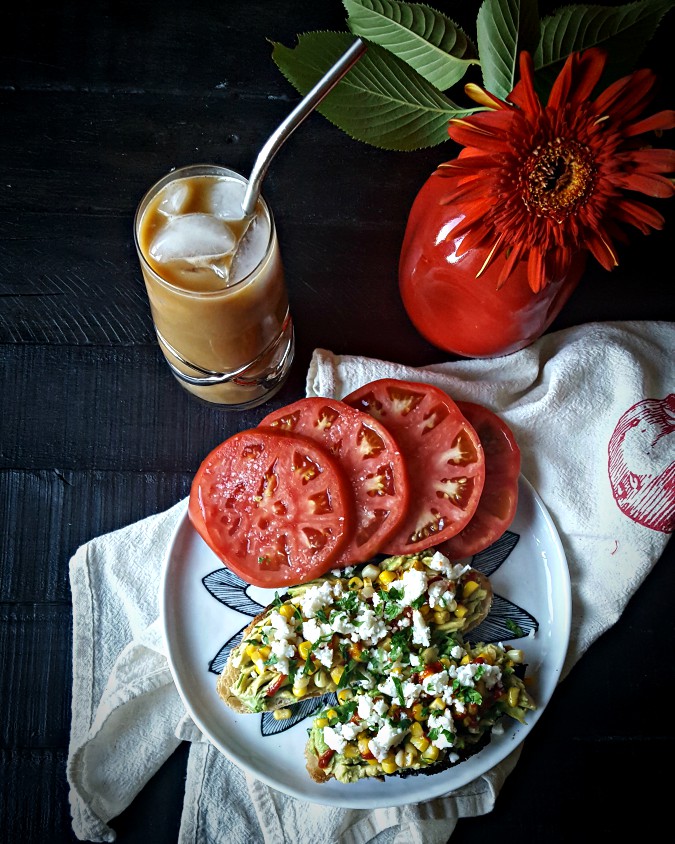 Mango & Tomato Meatless Monday Avocado Toast Meets Elote