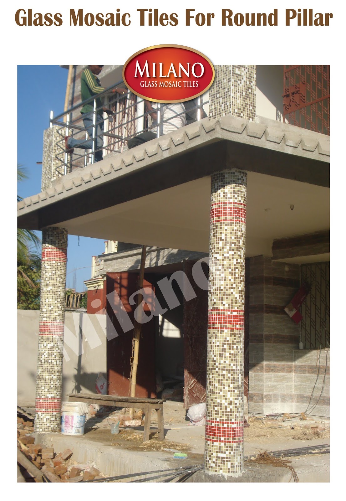 Round Pillar Design with Pillar Tiles