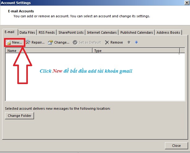 Add tài khoản gmail sử dụng Microsoft Outlook Add tài khoản gmail sử dụng Microsoft Outlook