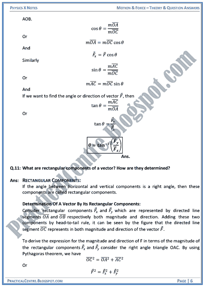 vectors-theory-and-question-answers-physics-x