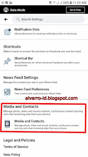 media and contact facebook