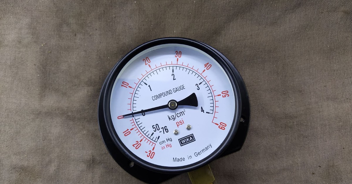 WIKA COMPOUND GAUGE 60 PSI/4 KGCM2