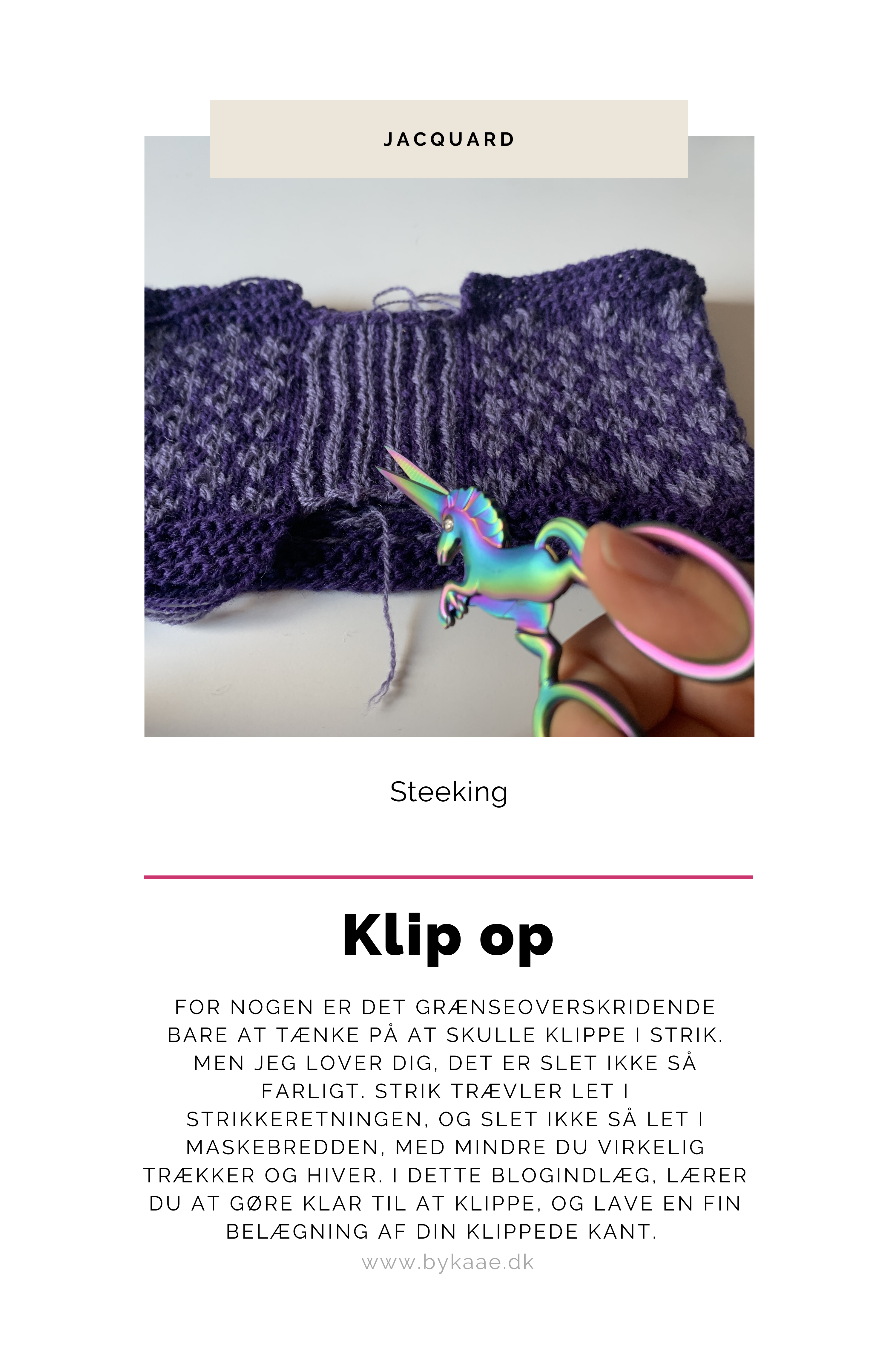 Knitting By Klip strik (Steeking)