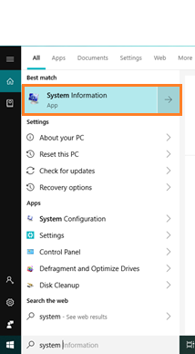 Steps to find your System Information on Windows