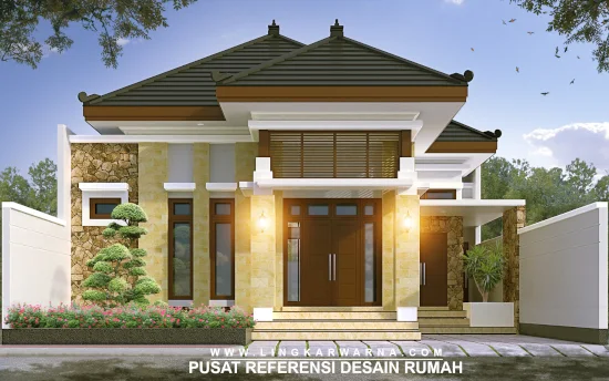 Lingkar Warna 21 Desain Rumah Bali Minimalis Denah