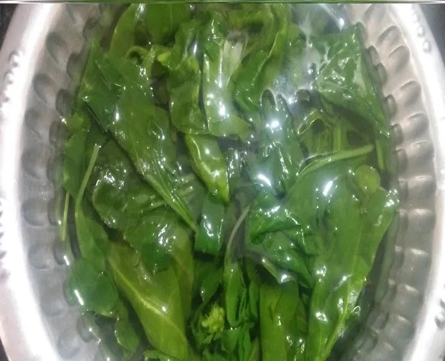 Blanching-boiled-palak Blanching-boiled-palak