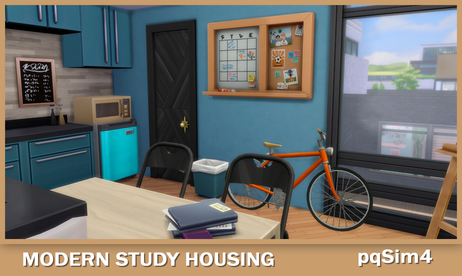 NO CC. Modern Student Housing. The Sims 4 Speed Build.