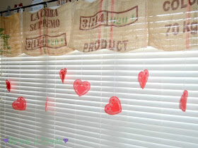 Valentine window decoration
