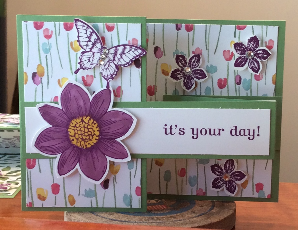 Winnie's Whims & My Crafts Double Z Fold Card, Video Tutorial and Blog