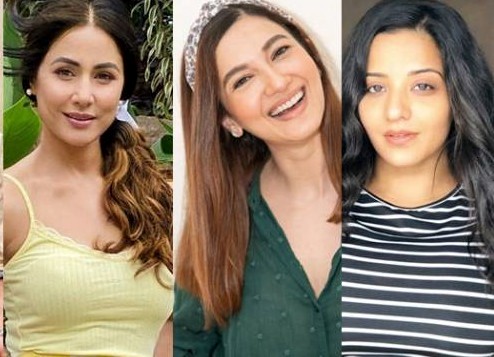 Bigg Boss 14 Hina Khan and Monalisa Gauahar Khan shoot for the show