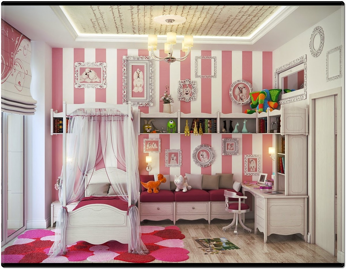 Kids Bedroom: The Best Idea Of Little Girl Room With Princess Wallpaper ...