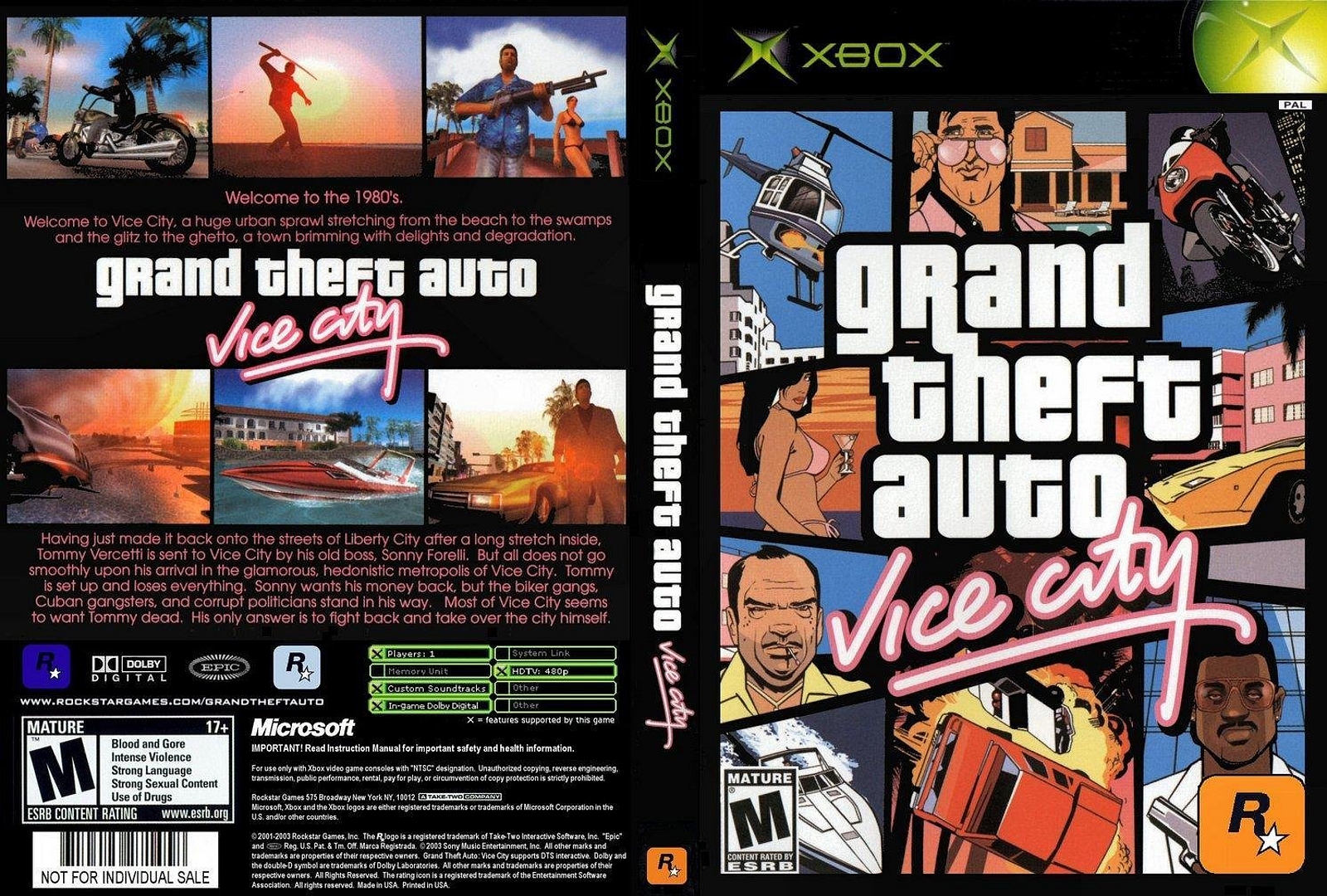XBOX REALM XBOX 1 CLASSIC / 360 GTA GRAND THEFT AUTO VICE CITY