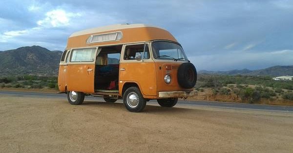 Orange High Top Camper | vw bus wagon