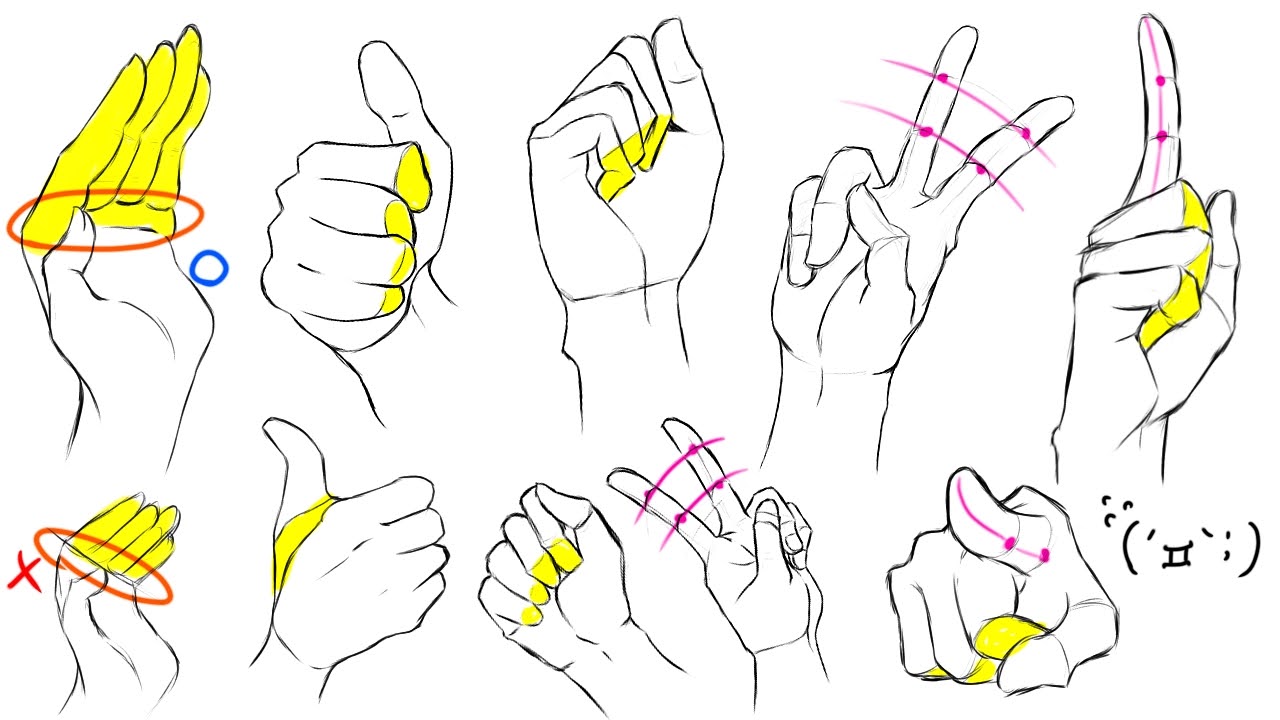 How to Draw Anime Hand Poses (Step by Step)