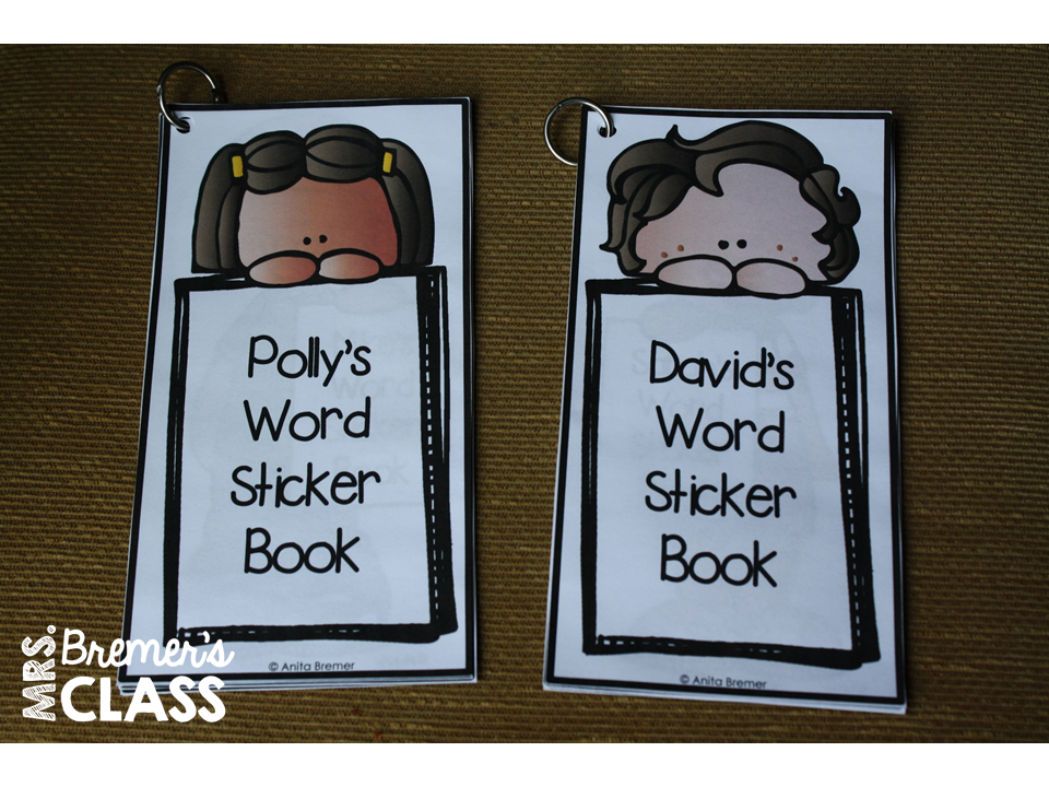 EDITABLE Word Sticker Books! Mrs. Bremer's Class