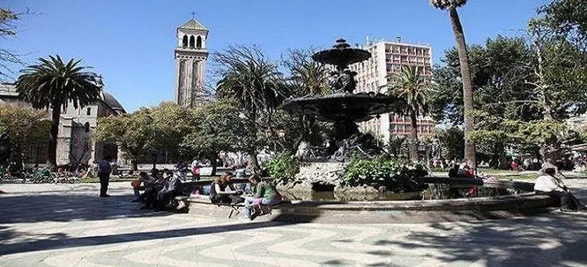 Plaza Victoria in Valparaiso, Chile.