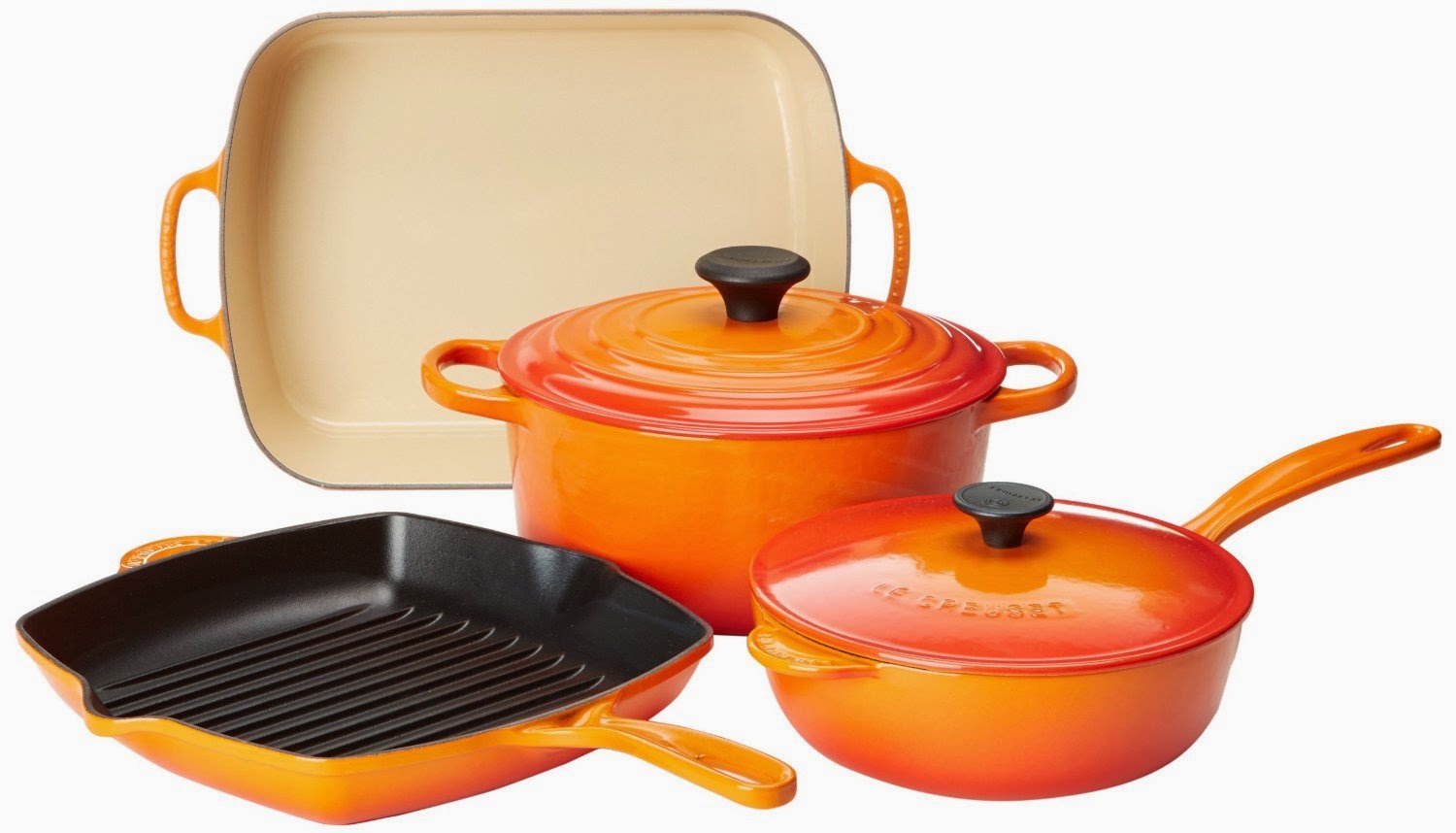 er Barbecue Grills Flame Le Creuset Signature 6Piece Cast Iron Cookware Sets