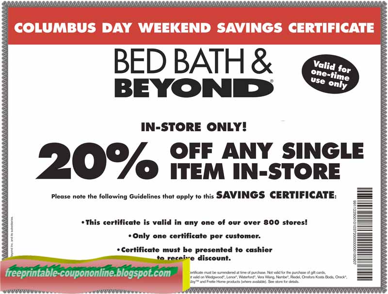 Printable Coupons 2022 Bed Bath and Beyond Coupons