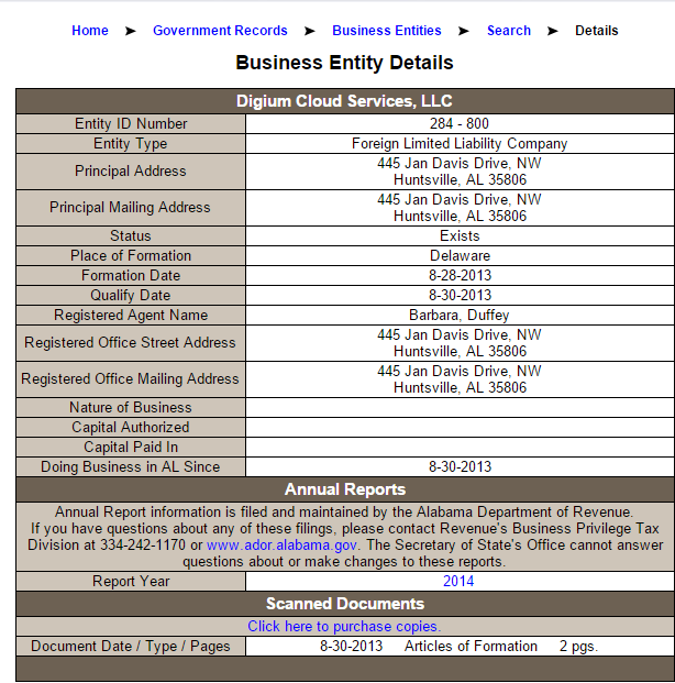 U S States Corporation Search Business Eny Click On An Eny Name A Page Containing Detailed Information The Will Ear Looks Similar To Screenshot Below