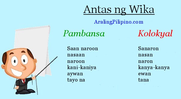 Mga Halimbawa Ng Antas Ng Wika Pambansa