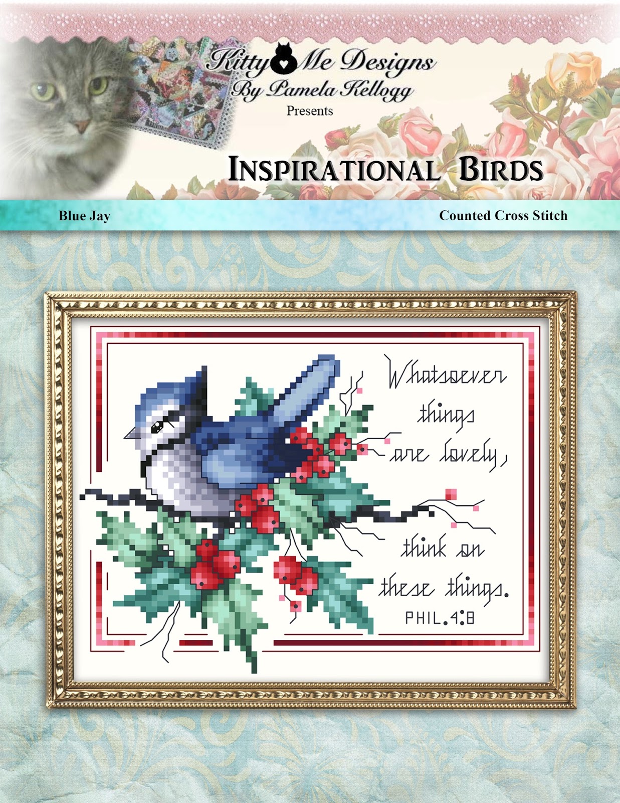Kitty And Me Designs Inspirational Birds Counted Cross Stitch Patterns