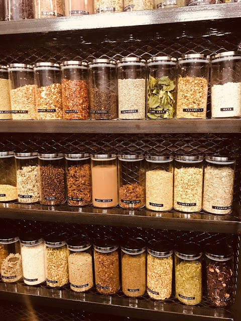 Copious amount of spices and herbs at Manchester Three Rivers Gin experience