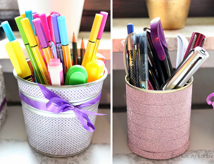 Stifteaufbewahrung selbst gemacht. Do it yourself pencil case