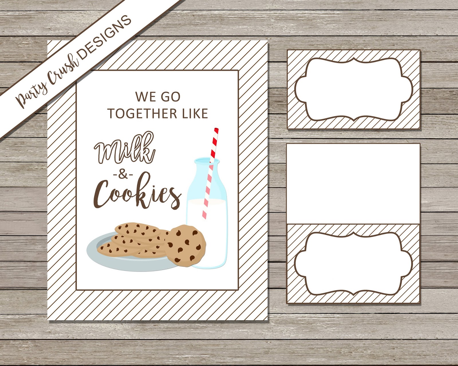 Homemaking Fun Milk And Cookies Bar Digital Printable Kit