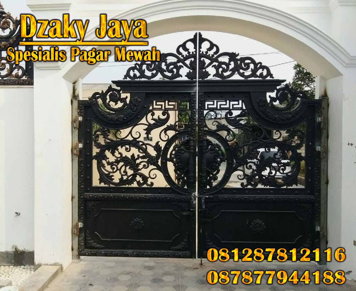 Pagar Besi Tempa Rumah Mewah Klasik