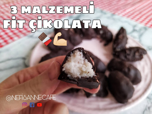 Ebru Taş Blog 3 MALZEMELİ FİT ÇİKOLATA🍫 PİŞİRMEK YOK FİT SERİ